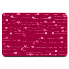 Hearts Valentine Love Background Large Doormat by Proyonanggan