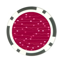 Hearts Valentine Love Background Poker Chip Card Guard by Proyonanggan