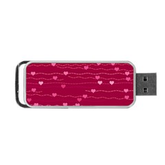 Hearts Valentine Love Background Portable Usb Flash (two Sides) by Proyonanggan