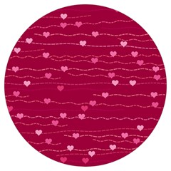 Hearts Valentine Love Background Round Trivet by Proyonanggan