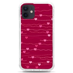 Hearts Valentine Love Background Iphone 12 Mini Tpu Uv Print Case	 by Proyonanggan