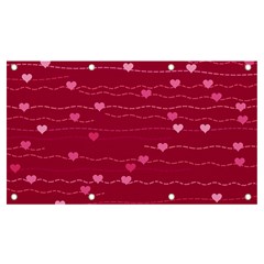 Hearts Valentine Love Background Banner And Sign 7  X 4  by Proyonanggan