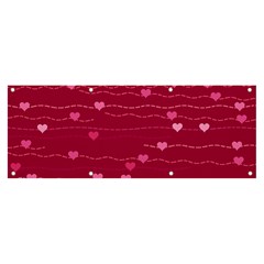 Hearts Valentine Love Background Banner And Sign 8  X 3  by Proyonanggan