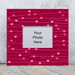 Hearts Valentine Love Background White Wall Photo Frame 5  X 7  by Proyonanggan