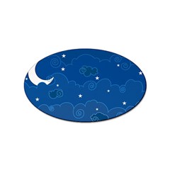 Sky Night Moon Clouds Crescent Sticker Oval (10 Pack) by Proyonanggan