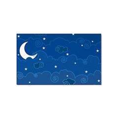 Sky Night Moon Clouds Crescent Sticker Rectangular (10 Pack) by Proyonanggan