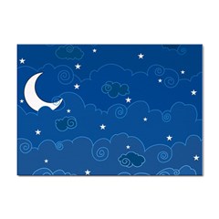 Sky Night Moon Clouds Crescent Sticker A4 (100 Pack) by Proyonanggan