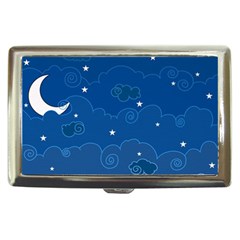 Sky Night Moon Clouds Crescent Cigarette Money Case by Proyonanggan