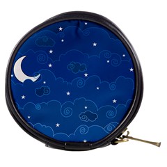 Sky Night Moon Clouds Crescent Mini Makeup Bag