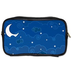 Sky Night Moon Clouds Crescent Toiletries Bag (two Sides) by Proyonanggan