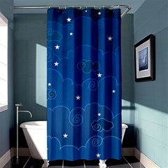 Sky Night Moon Clouds Crescent Shower Curtain 36  X 72  (stall)  by Proyonanggan