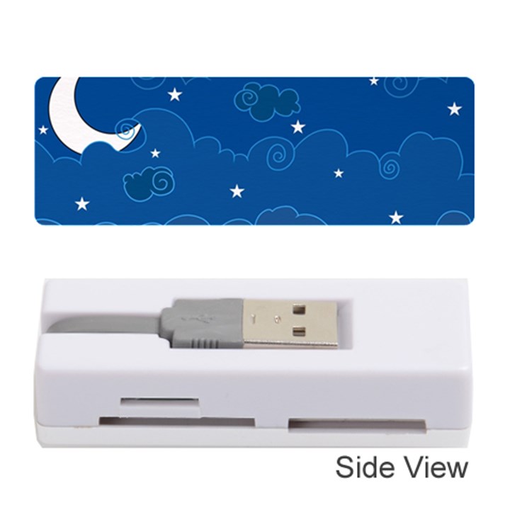 Sky Night Moon Clouds Crescent Memory Card Reader (Stick)