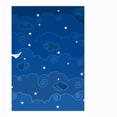 Sky Night Moon Clouds Crescent Small Garden Flag (two Sides) by Proyonanggan