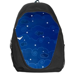 Sky Night Moon Clouds Crescent Backpack Bag by Proyonanggan