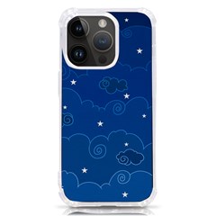 Sky Night Moon Clouds Crescent Iphone 14 Pro Tpu Uv Print Case by Proyonanggan