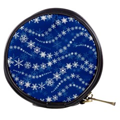 Snowflakes Winter Background Mini Makeup Bag