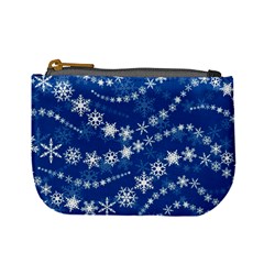 Snowflakes Winter Background Mini Coin Purse by Proyonanggan