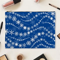 Snowflakes Winter Background Cosmetic Bag (xl) by Proyonanggan