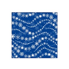 Snowflakes Winter Background Satin Bandana Scarf 22  X 22  by Proyonanggan