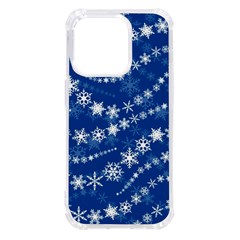 Snowflakes Winter Background Iphone 14 Pro Tpu Uv Print Case by Proyonanggan