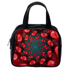 Fractal Red Spiral Abstract Art Classic Handbag (One Side)