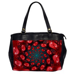 Fractal Red Spiral Abstract Art Oversize Office Handbag