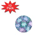 Leaves Glitter Background Winter 1  Mini Magnet (10 pack)  Front