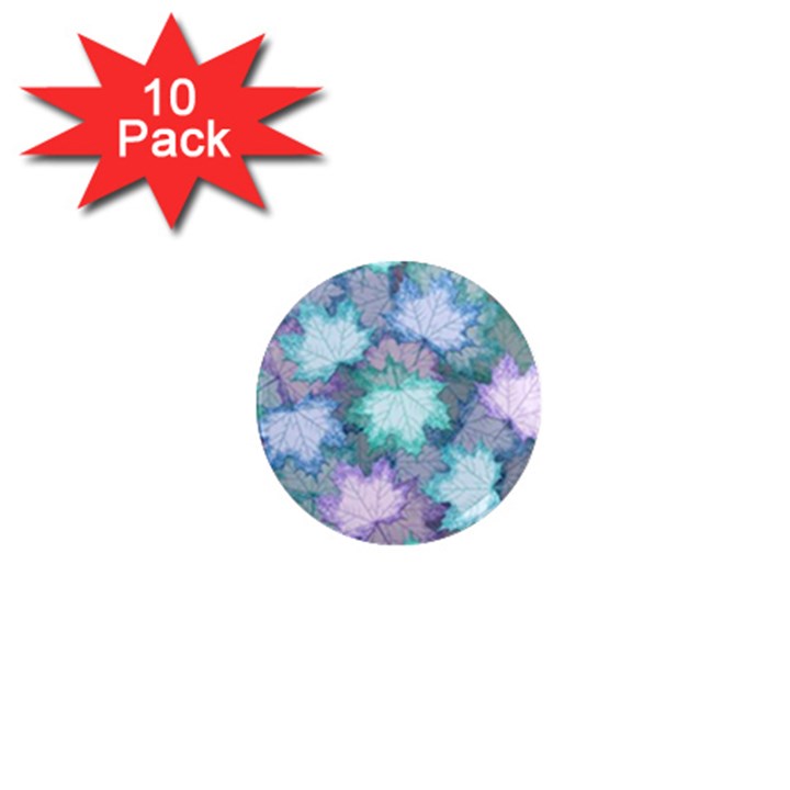 Leaves Glitter Background Winter 1  Mini Magnet (10 pack) 