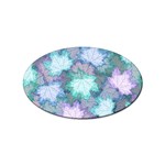 Leaves Glitter Background Winter Sticker (Oval) Front