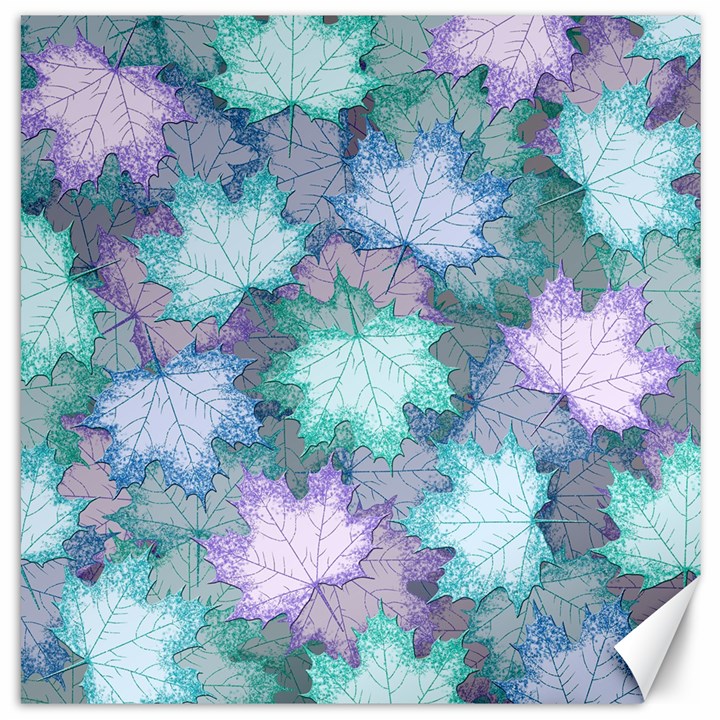 Leaves Glitter Background Winter Canvas 20  x 20 