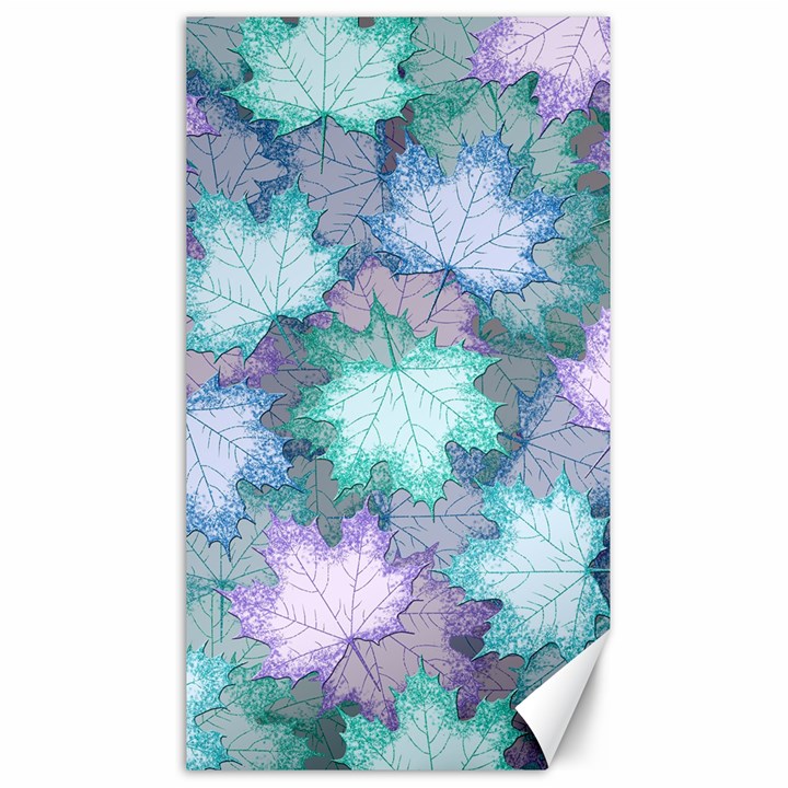 Leaves Glitter Background Winter Canvas 40  x 72 