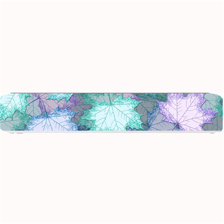 Leaves Glitter Background Winter Small Bar Mat