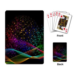 Particles Waves Line Multicoloured Playing Cards Single Design (rectangle)