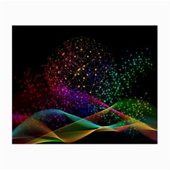 Particles Waves Line Multicoloured Small Glasses Cloth (2 Sides) by Proyonanggan