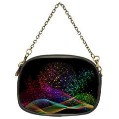 Particles Waves Line Multicoloured Chain Purse (one Side) by Proyonanggan