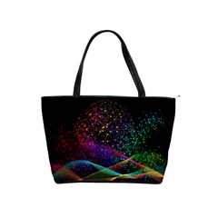 Particles Waves Line Multicoloured Classic Shoulder Handbag by Proyonanggan