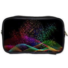 Particles Waves Line Multicoloured Toiletries Bag (two Sides) by Proyonanggan