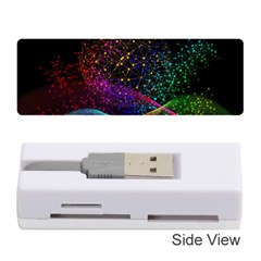 Particles Waves Line Multicoloured Memory Card Reader (stick) by Proyonanggan