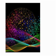 Particles Waves Line Multicoloured Large Garden Flag (two Sides) by Proyonanggan