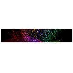 Particles Waves Line Multicoloured Large Premium Plush Fleece Scarf  by Proyonanggan