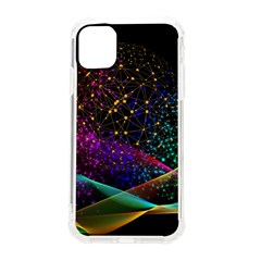 Particles Waves Line Multicoloured Iphone 11 Tpu Uv Print Case by Proyonanggan