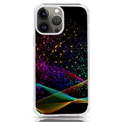 Particles Waves Line Multicoloured Iphone 13 Pro Max Tpu Uv Print Case by Proyonanggan