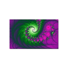 Fractal Spiral Purple Art Green Art Sticker Rectangular (10 Pack) by Proyonanggan