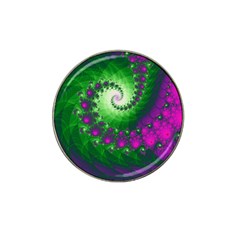 Fractal Spiral Purple Art Green Art Hat Clip Ball Marker (4 Pack) by Proyonanggan