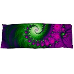 Fractal Spiral Purple Art Green Art Body Pillow Case (dakimakura) by Proyonanggan