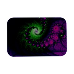 Fractal Spiral Purple Art Green Art Open Lid Metal Box (silver)   by Proyonanggan