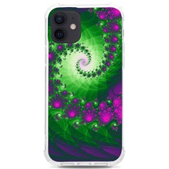 Fractal Spiral Purple Art Green Art Iphone 12/12 Pro Tpu Uv Print Case by Proyonanggan