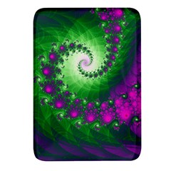 Fractal Spiral Purple Art Green Art Rectangular Glass Fridge Magnet (4 Pack) by Proyonanggan