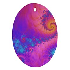 Fractal Art Artwork Magical Purple Ornament (oval) by Proyonanggan