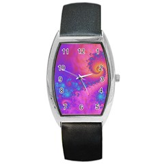 Fractal Art Artwork Magical Purple Barrel Style Metal Watch by Proyonanggan